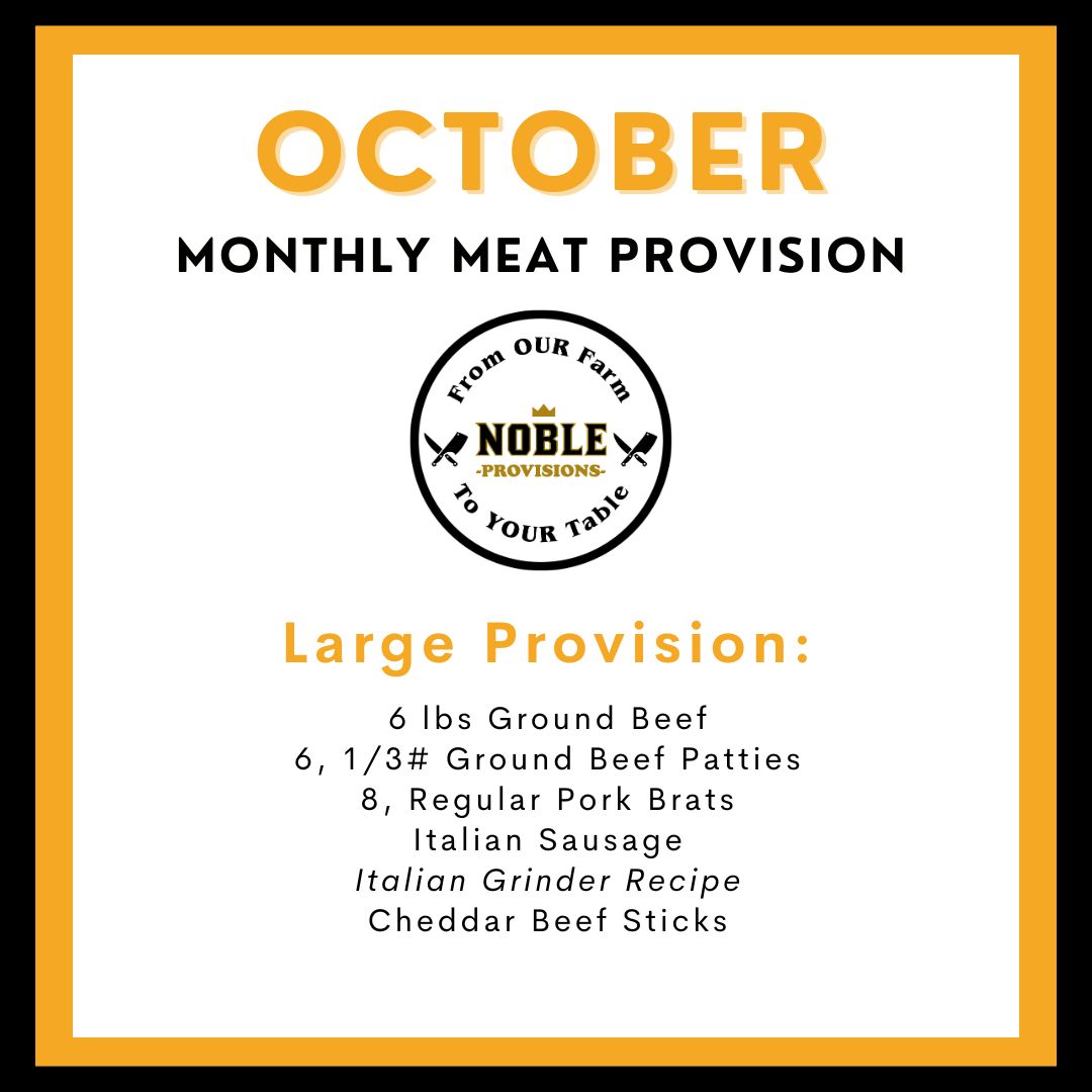 October Large Monthly Meat Provision (MMP)