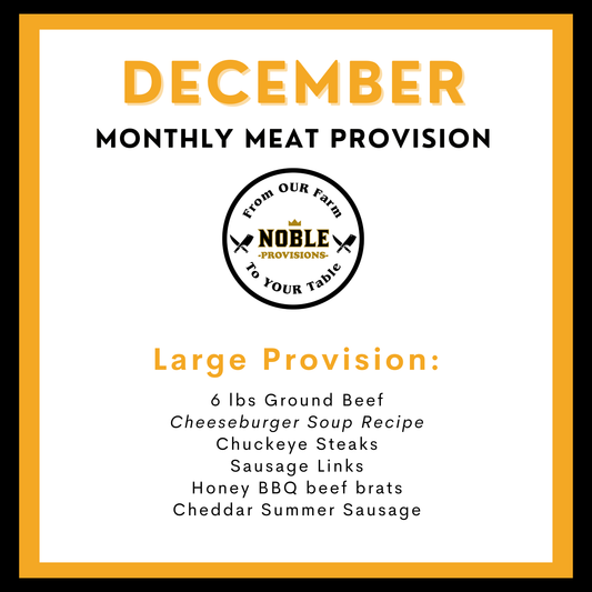 December Large Monthly Meat Provision (MMP)