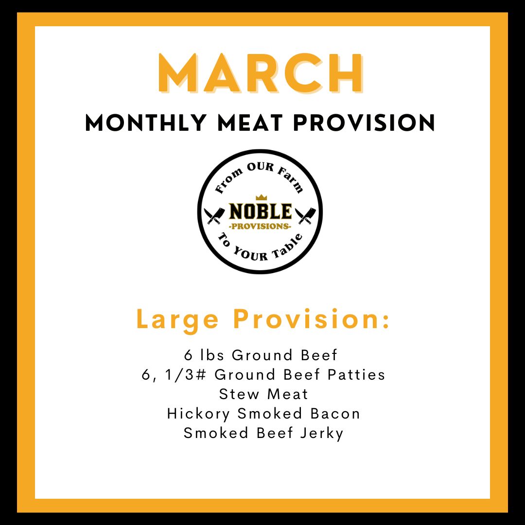 March Large Monthly Meat Provision (MMP)