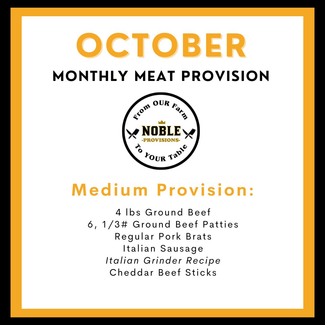October Medium Monthly Meat Provision (MMP)