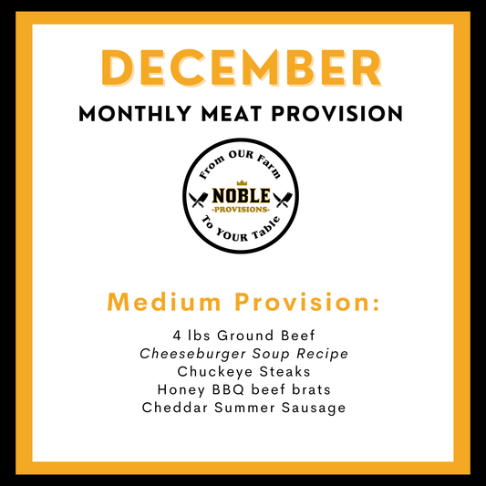 December Medium Monthly Meat Provision (MMP)