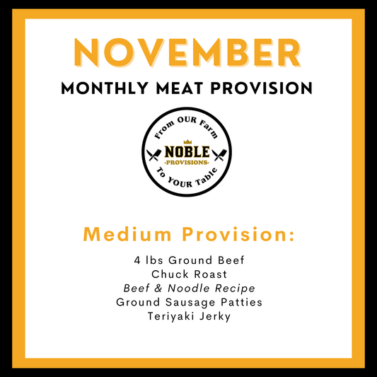 November Medium Monthly Meat Provision (MMP)