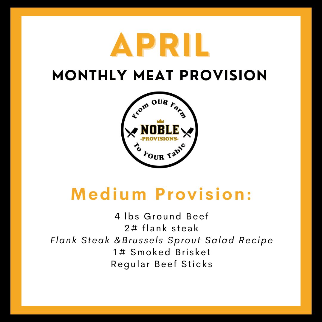April Medium Monthly Meat Provision (MMP)