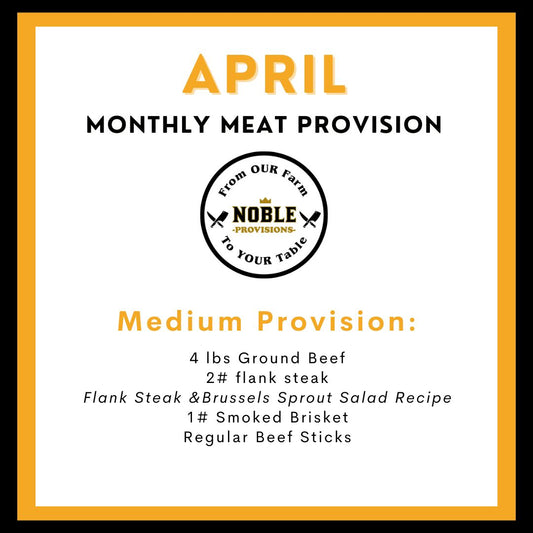 April Medium Monthly Meat Provision (MMP)