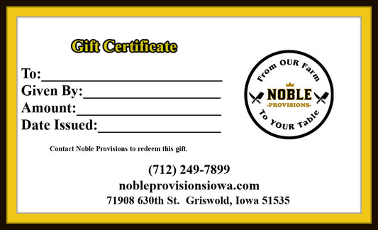 Gift Certificate