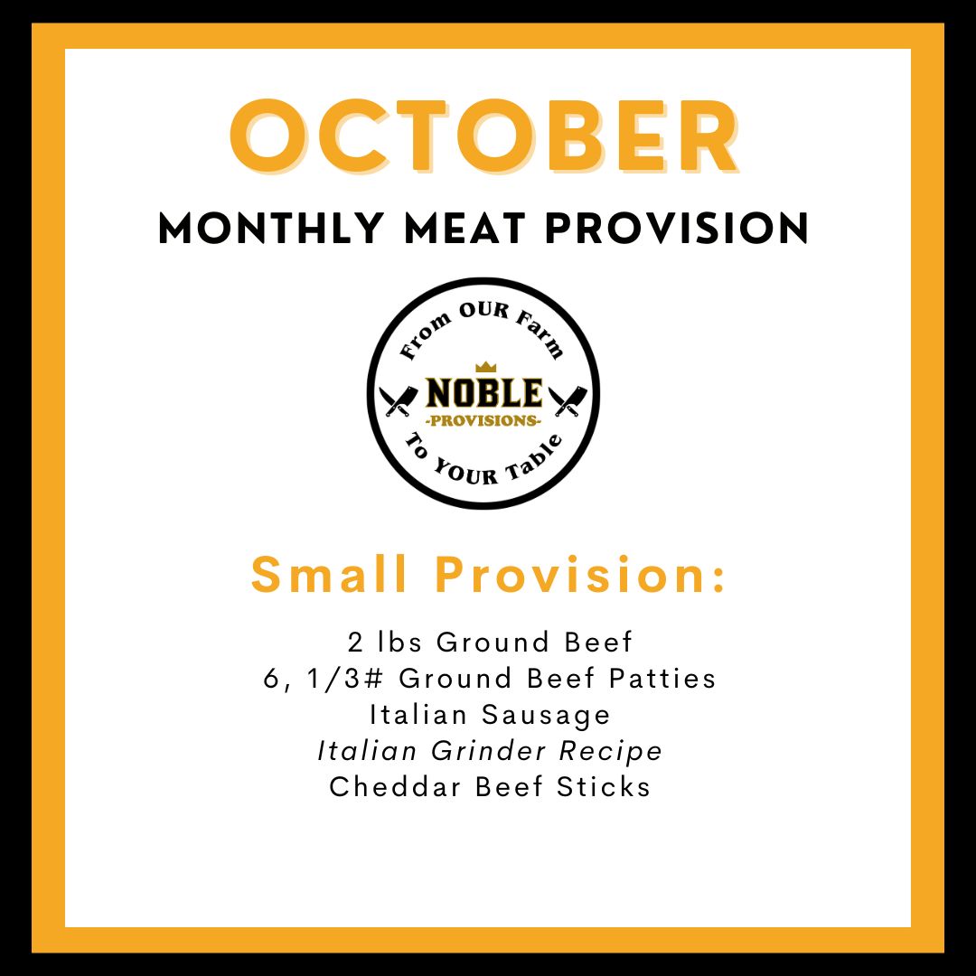 October Small Monthly Meat Provision (MMP)