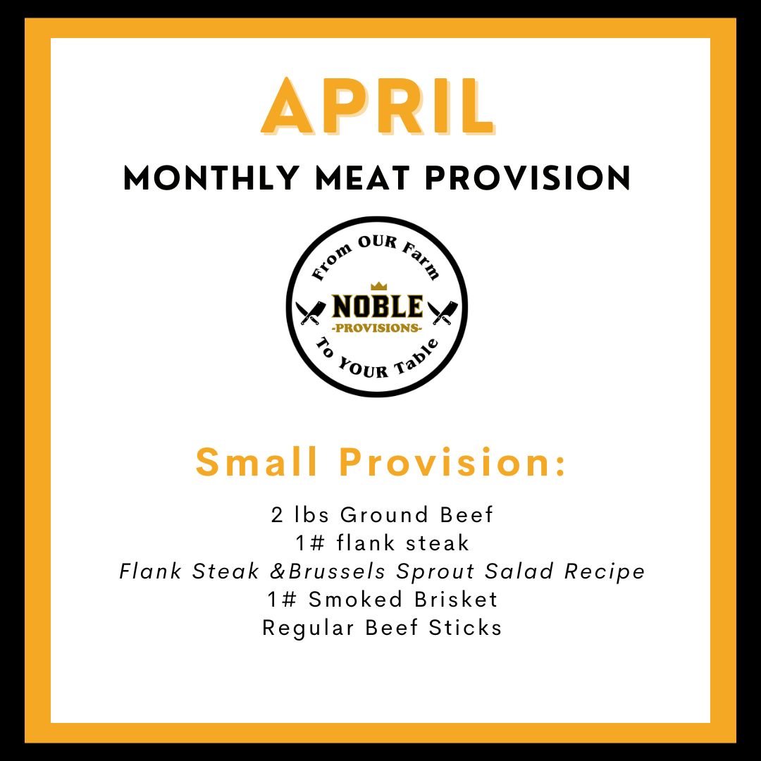April Small Monthly Meat Provision (MMP)