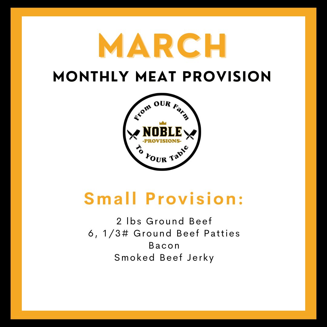 March Small Monthly Meat Provision (MMP)